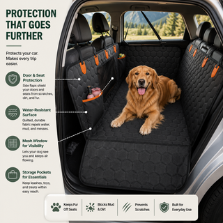 Baskine Dog Backseat Extender – Hard Bottom Car Seat Cover